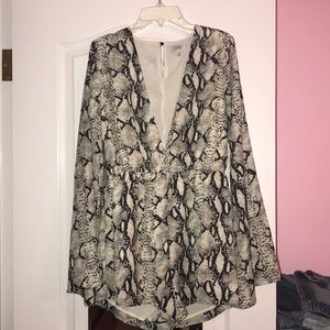 Snake print romper